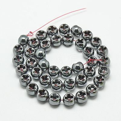 Non-magnetic Synthetic Hematite Beads Strands G-Q943-13-1