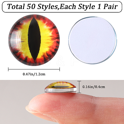 1 Bag Glass Doll Eyes Cabochons DIY-GF0008-70A-1