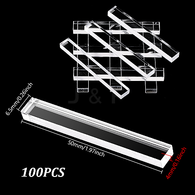 100Pcs Transparent Acrylic Sheets FIND-GA0007-20C-1