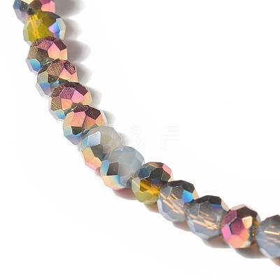 Electroplated Glass Beads Strands GLAA-G097-02C-01-1