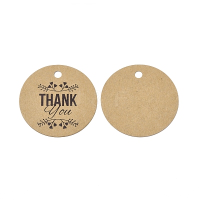 Thank You Theme Kraft Paper Jewelry Display Paper Price Tags CDIS-K004-01A-1