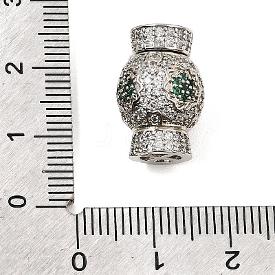 Brass Micro Pave Cubic Zirconia Box Clasps KK-G505-41P-1