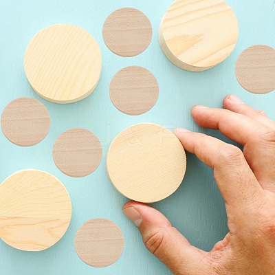 50Pcs Undyed Wood Cabochons WOOD-WH0125-09C-1