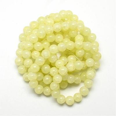 Baking Paint Crackle Glass Bead Strands DGLA-Q023-8mm-YS3-1