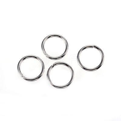 Tarnish Resistant 304 Stainless Steel Open Jump Rings X-STAS-D448-099P-8mm-1