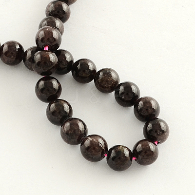 Natural Garnet Gemstone Beads Strands X-G-R263-7mm-1