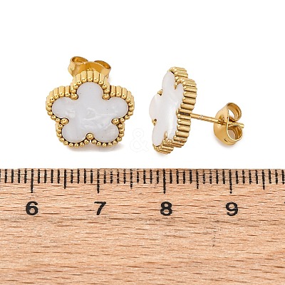 Elegant Vintage Floral 201 Stainless Steel Stud Earrings for Women LS-FR2099-3-1
