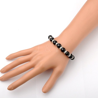 Gemstone Stretch Bracelets BJEW-JB01533-03-1