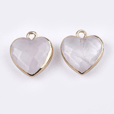 Electroplate Natural Quartz Crystal Pendants G-T112-03I-1