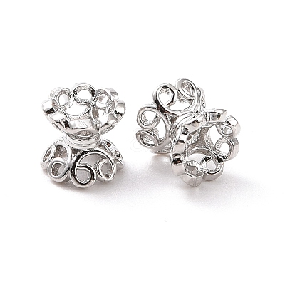 Eco-friendly Brass Double Bead Caps KK-D079-07P-1