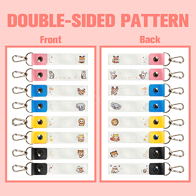 PU Leather & Cotton Name Marker Keychain AJEW-WH0514-029-1