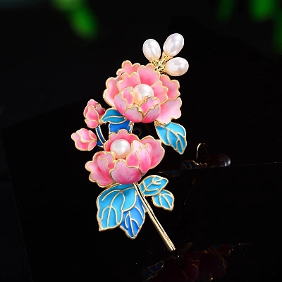Peony Enamel Pins PW-WG36885-01-1