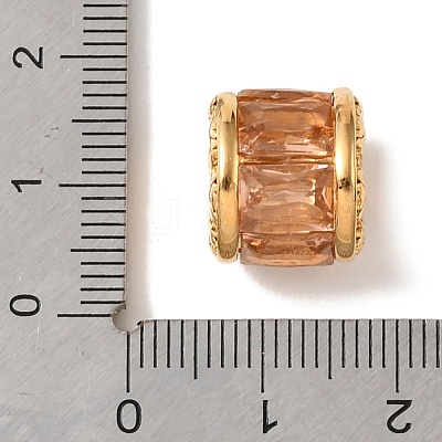 304 Stainless Steel Glass European Beads FIND-E059-03E-1