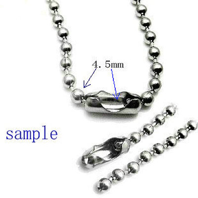 Tarnish Resistant Stainless Steel Ball Chain Connectors STAS-L018C-P-1