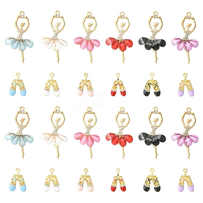 24Pcs 12 Styles Alloy Big Pendants FIND-YW0011-99-1