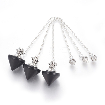 Natural Obsidian Cone Dowsing Pendulums G-G771-D02-1
