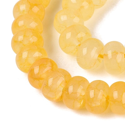 Imitation Jade Crackle Glass Beads Strands GLAA-Q108-05A-A09-1