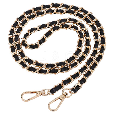 1Pc Imitation Leather & Alloy Chain Bag Strap PURS-CL0001-13B-1