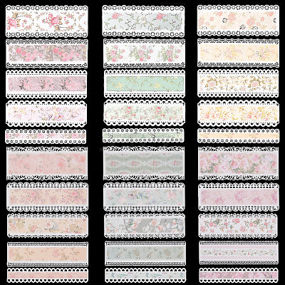 3 Sets 3 Colors Paper Hollow Lace Scrapbook Paper Pads Sets DIY-CP0008-93B-1