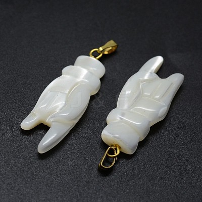 Shell Pendants SSHEL-E564-02G-1