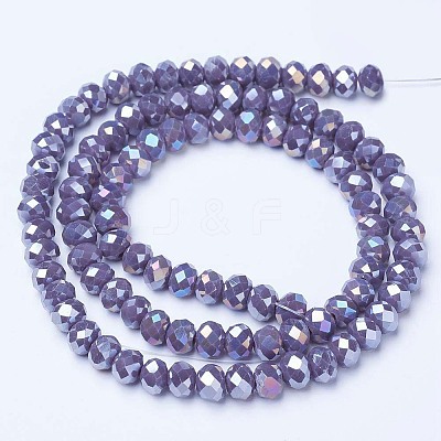 Electroplate Glass Beads Strands EGLA-A034-P3mm-B05-1