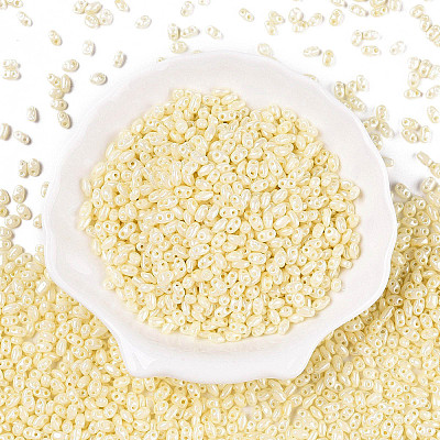 Opaque Colours Luster Glass Seed Beads SEED-T006-02K-1