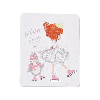 Rectangle Paper Earring Display Card with Hanging Hole CDIS-C004-01F-1