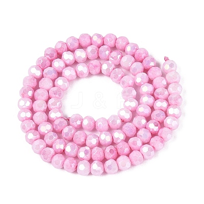 Anti-Tarnish Electroplate Glass Beads Strands EGLA-ZX010-4mm-02-1