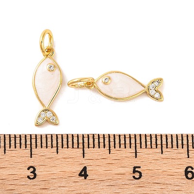 Rack Plating Brass Micro Pave Cubic Zirconia Pendants KK-H486-14G-02-1