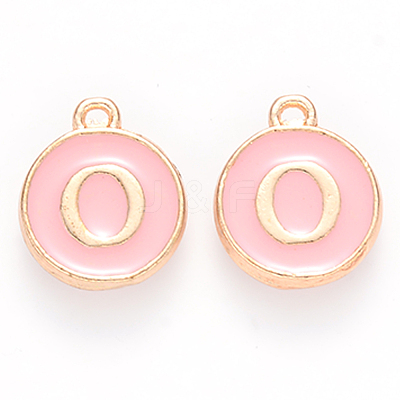 Golden Plated Alloy Enamel Charms ENAM-S118-07O-1