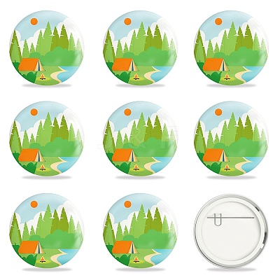 Tinplate Brooch JEWB-WH0012-020-1