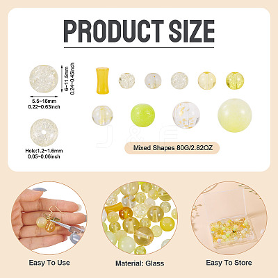 80G Transparent Glass Beads DGLA-TA0001-47D-1