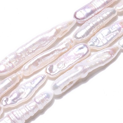 Natural Baroque Pearl Keshi Pearl Beads Strands PEAR-S010-30-03-1