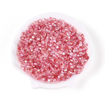 Transparent Spray Painted Glass Beads LS-EGLA-N018-4mm-07-1