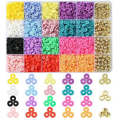 DIY Heishi Polymer Clay Beads Jewelry Making Finding Kit DIY-FS0005-94D-1