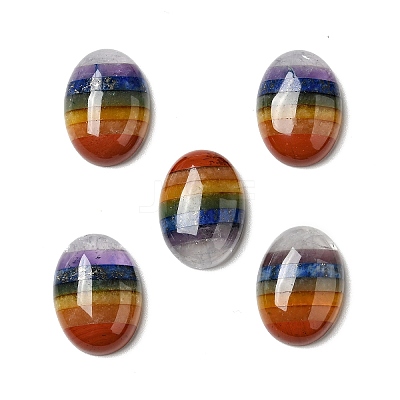 Chakra Natural Mixed Gemstone Cabochons G-F724-01A-1