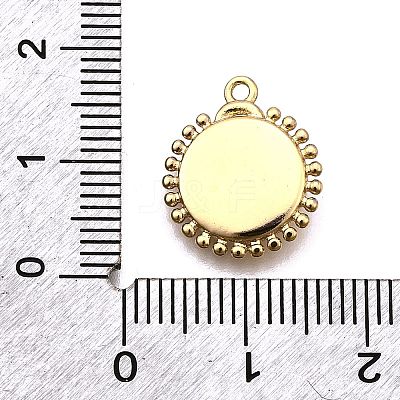 Brass Micro Pave Clear Cubic Zirconia Pendants KK-G530-01A-G-1