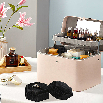 1Pc Polyester Velveteen Ring Storage Boxes CON-LP0001-90-1