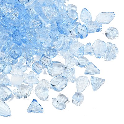 Gradient Color Transparent Glass Beads GLAA-B026-01B-1