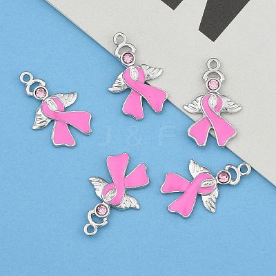 October Breast Cancer Pink Awareness Ribbon LS-ENAM-D001-2-1