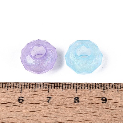 Transparent Acrylic European Beads OACR-Q200-13-1