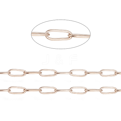 Ion Plating(IP) 304 Stainless Steel Paperclip Chains CHS-F010-01H-RG-1