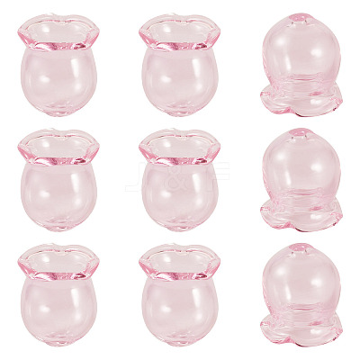 10Pcs Glass Bead Caps for Wind Chimes Making GLAA-BY0001-05E-1