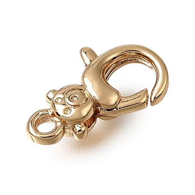 Brass Lobster Claw Clasps KK-CBA4292-07G-1