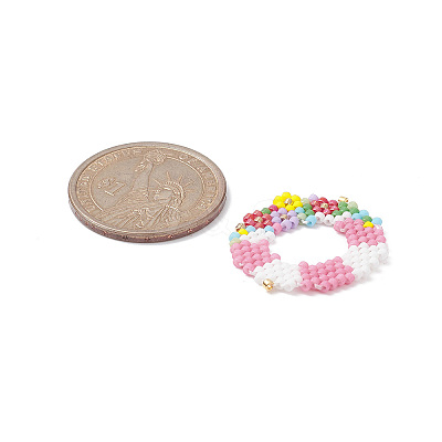 Handmade Loom Pattern Seed Beads PALLOY-MZ00115-1