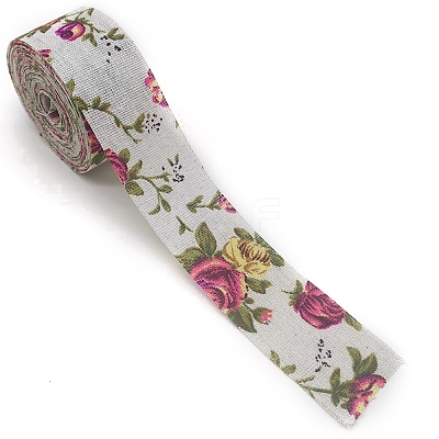 Cotton Linen Printed Ribbons PW-WG41807-03-1