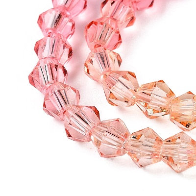 Gradient Color Baking Paint Glass Bead Strands DGLA-A039-T6mm-A03-1