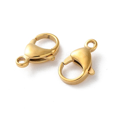 304 Stainless Steel Lobster Claw Clasps STAS-V007-01F-G-1