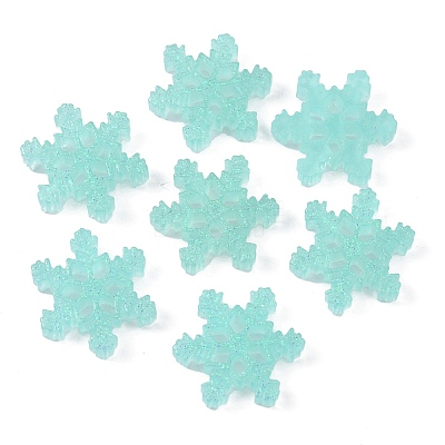 Christmas Translucent Resin Cabochons LS-RESI-WH0026-40B-01-1