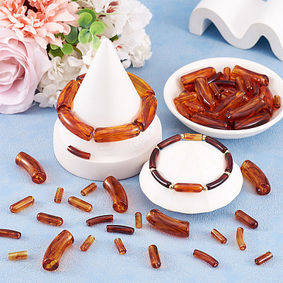 100Pcs 4 Styles Transparent Acrylic Beads MACR-TA0003-03-1